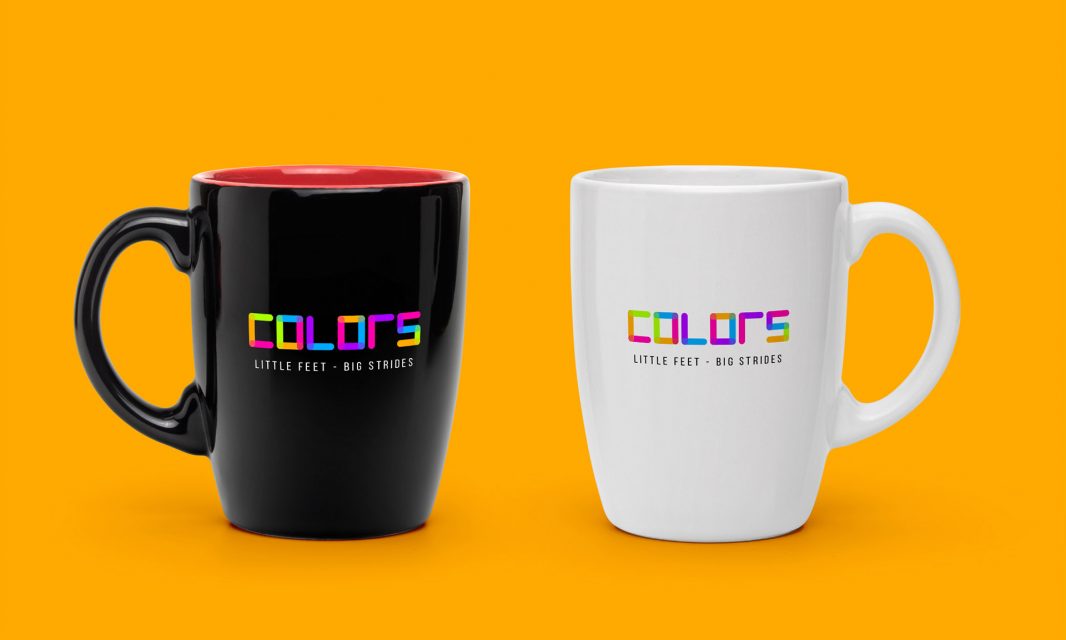 Logo Design Portfolio - colors non profit branding mug - Zera Creative