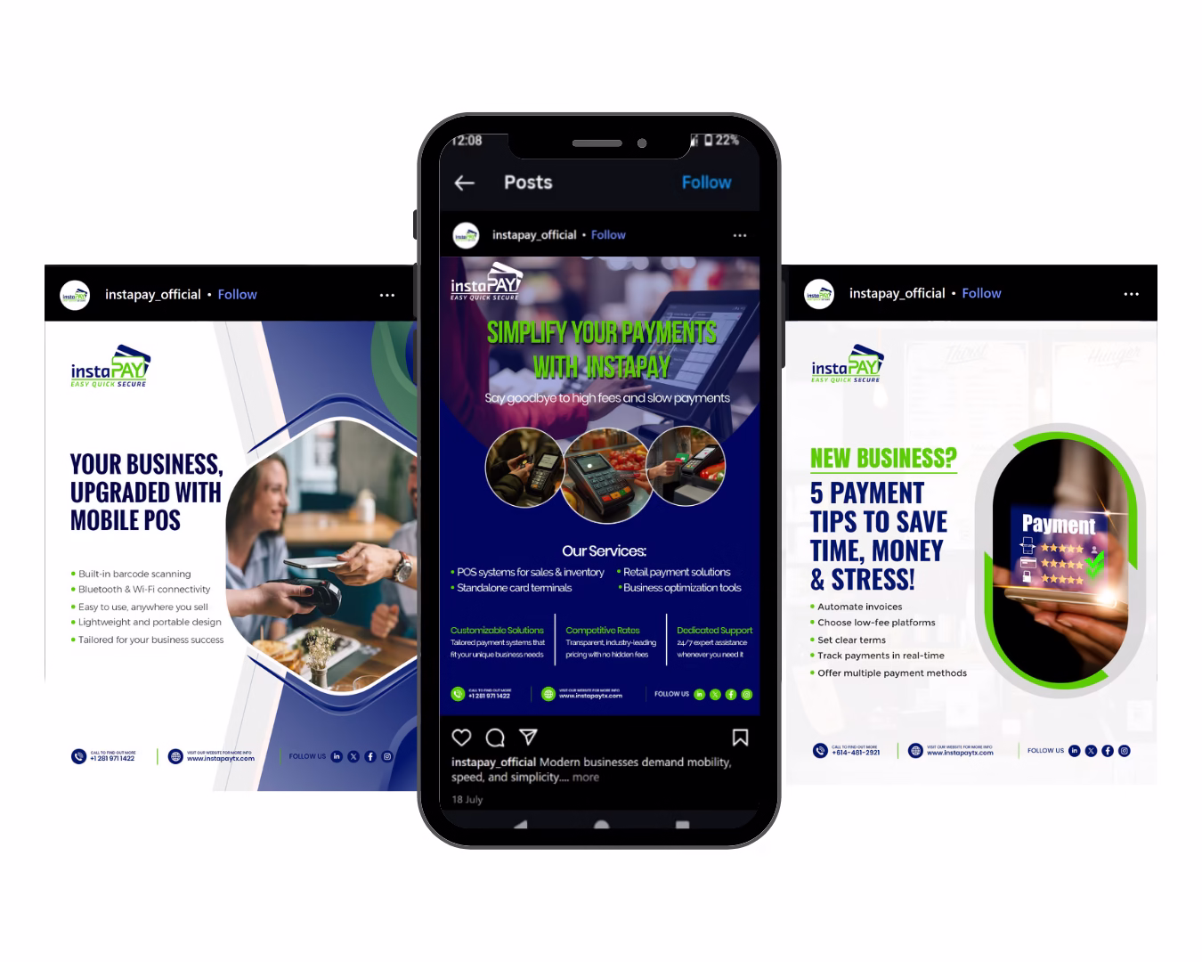Social Media Management - Insta Pay png - Zera Creative
